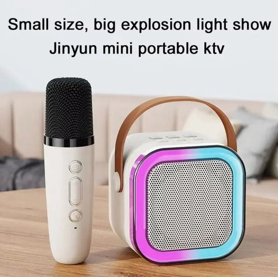 KARAOKE SPEAKER WITH MICROPHONE BLUETOOTH USB LED