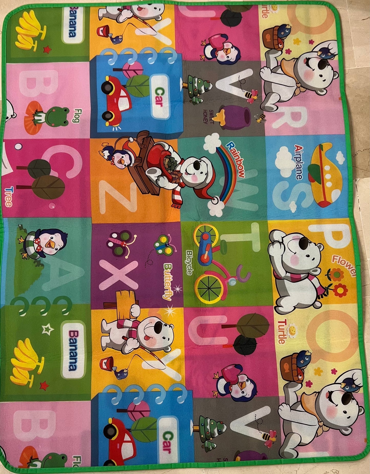 2 Sided Soft Foam Educational Kids Crawling Toy Game Picnic Play Mat | 90*120 CM