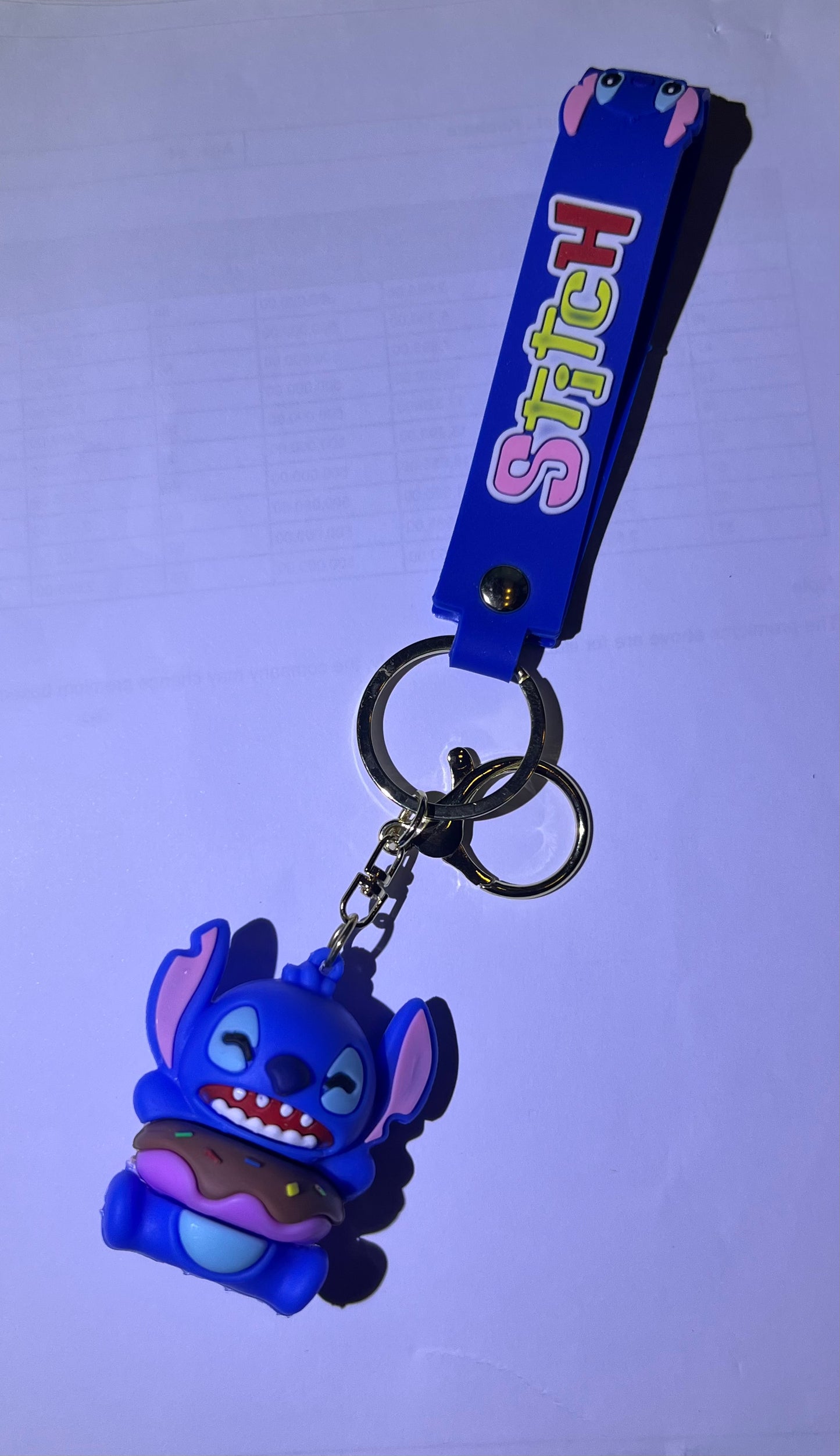 Disney Stitch Key Chains Cartoon Cute 3D School Bag Pendant Child Party Gift Birthday Pendant
