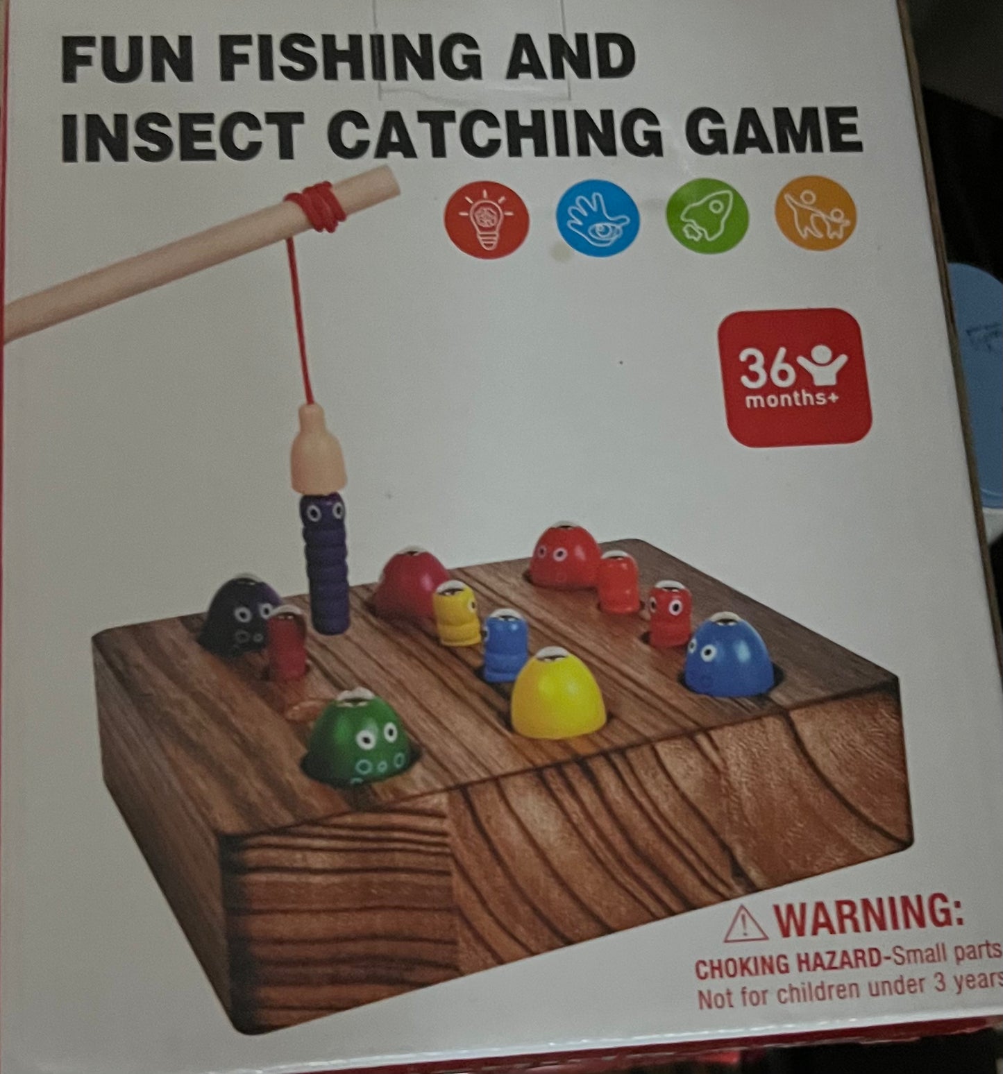 Fishing Educational Toy – Teaches colors, size recognition (big and small objects), and helps develop concentration skills