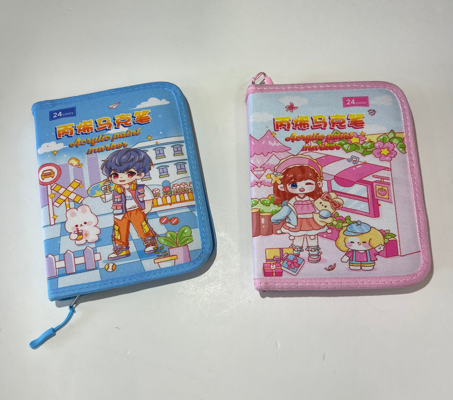 Student Acrylic Marker storage bag set of 24 high quality Colored Markers Pen
