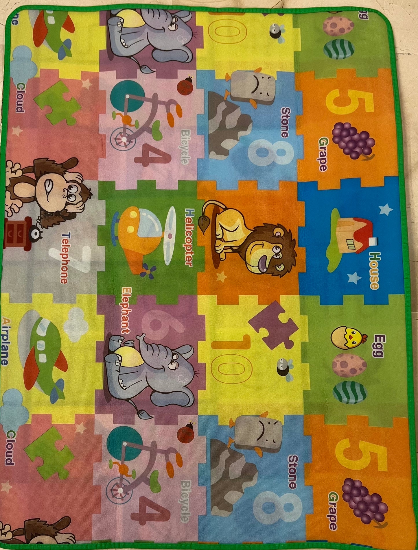 2 Sided Soft Foam Educational Kids Crawling Toy Game Picnic Play Mat | 90*120 CM
