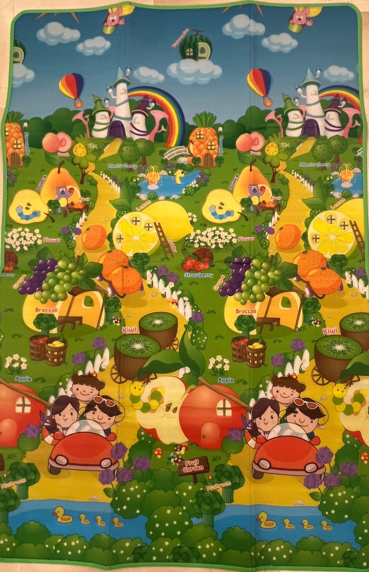Waterproof Single Side Baby Play Crawl Floor Mat For Kids Picnic School Home (Size 180 X 115)