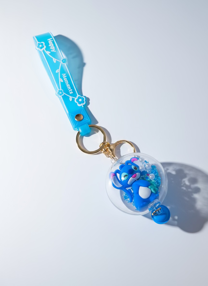 Disney Stitch Key Chains Cartoon Cute 3D School Bag Pendant Child Party Gift Birthday Pendant