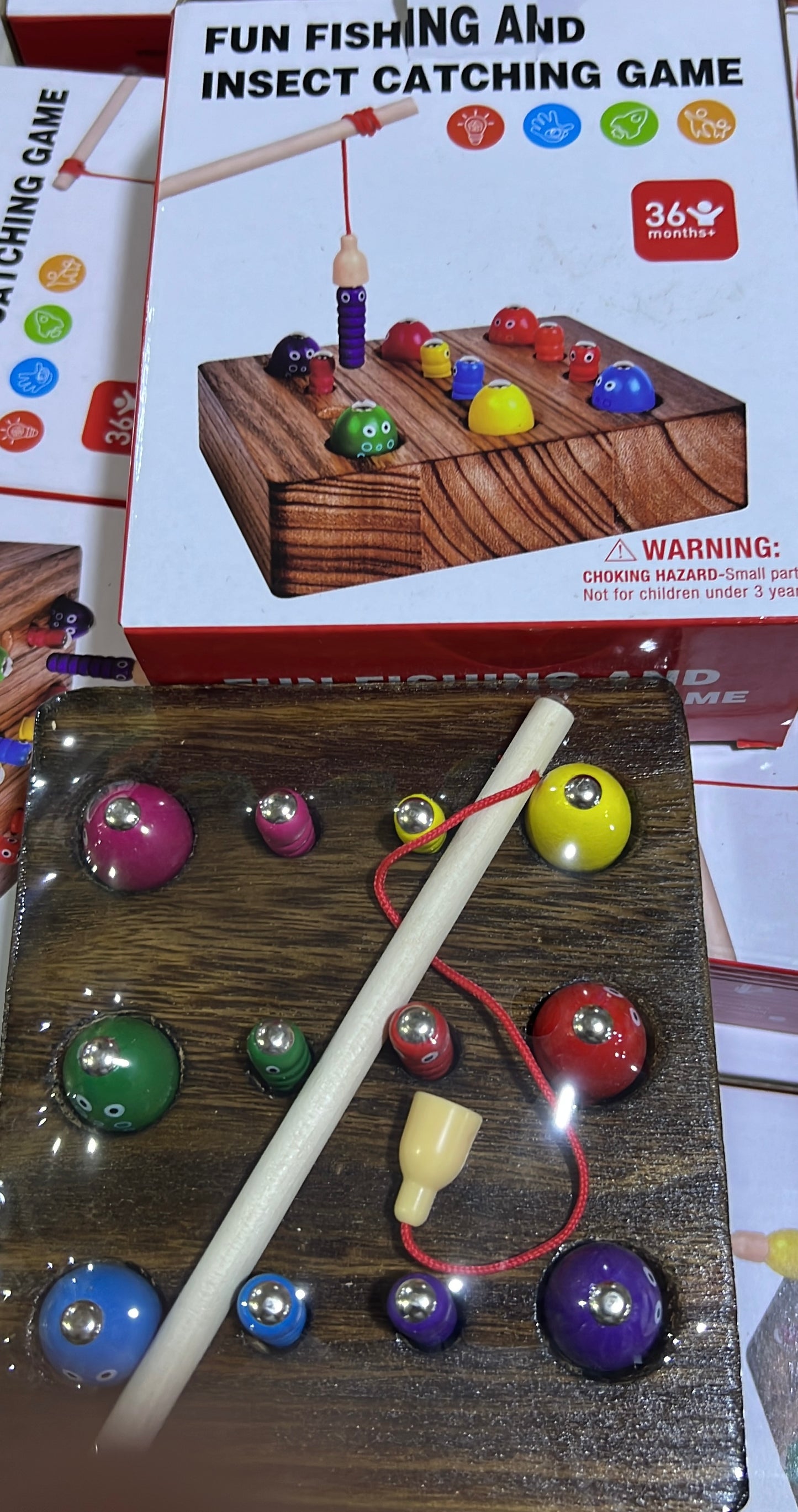 Fishing Educational Toy – Teaches colors, size recognition (big and small objects), and helps develop concentration skills