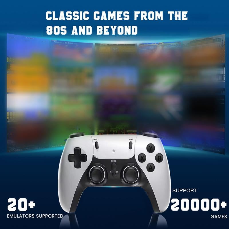 20,000+ Retro Game Stick, Plug and Play Video Games Console 26 Emulators, 4K HDMI Output, Premium Competitive Dual Controllers