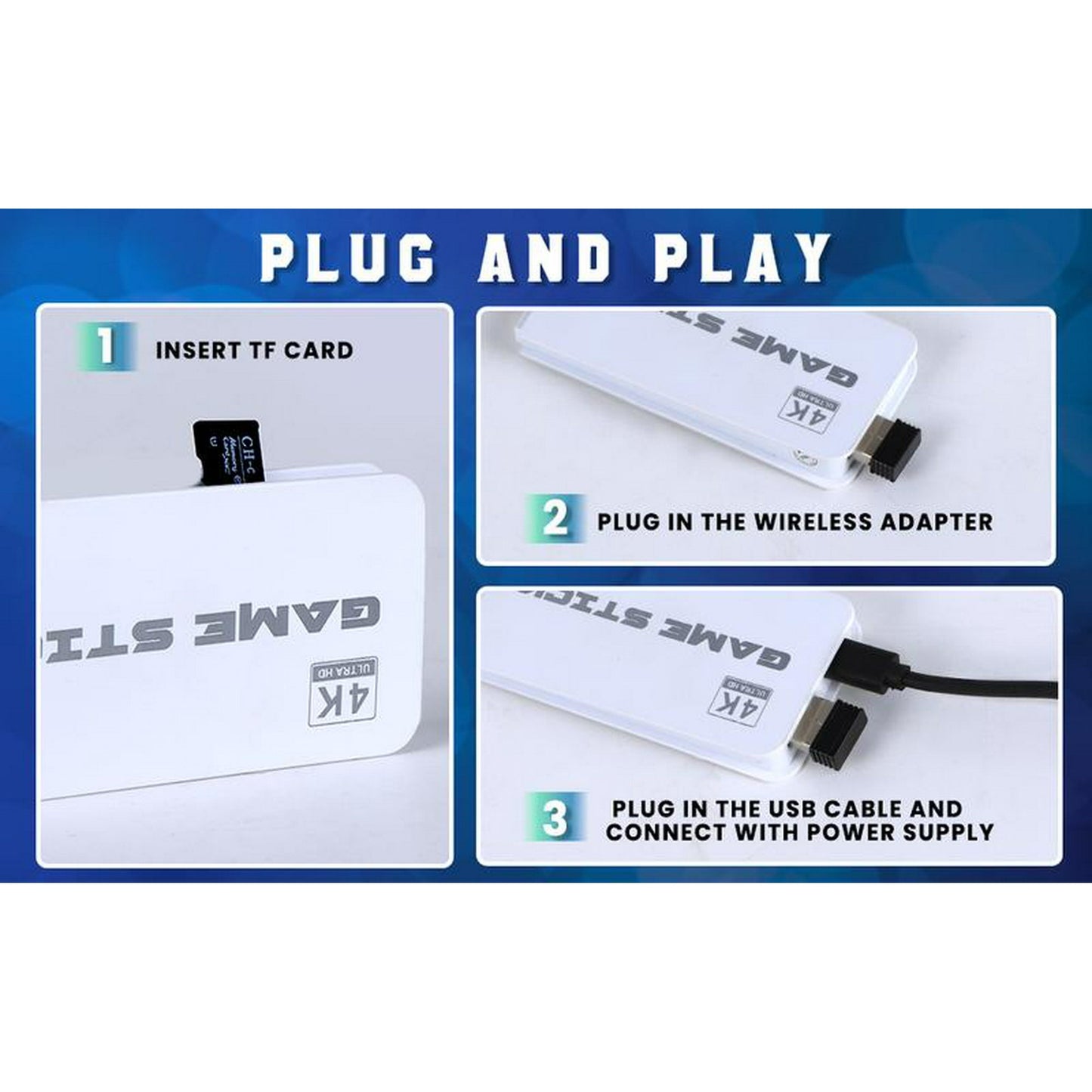 20,000+ Retro Game Stick, Plug and Play Video Games Console 26 Emulators, 4K HDMI Output, Premium Competitive Dual Controllers