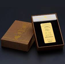 Gold Lighter, Cigar, Cigarettes and Pipe, usb rechargeable