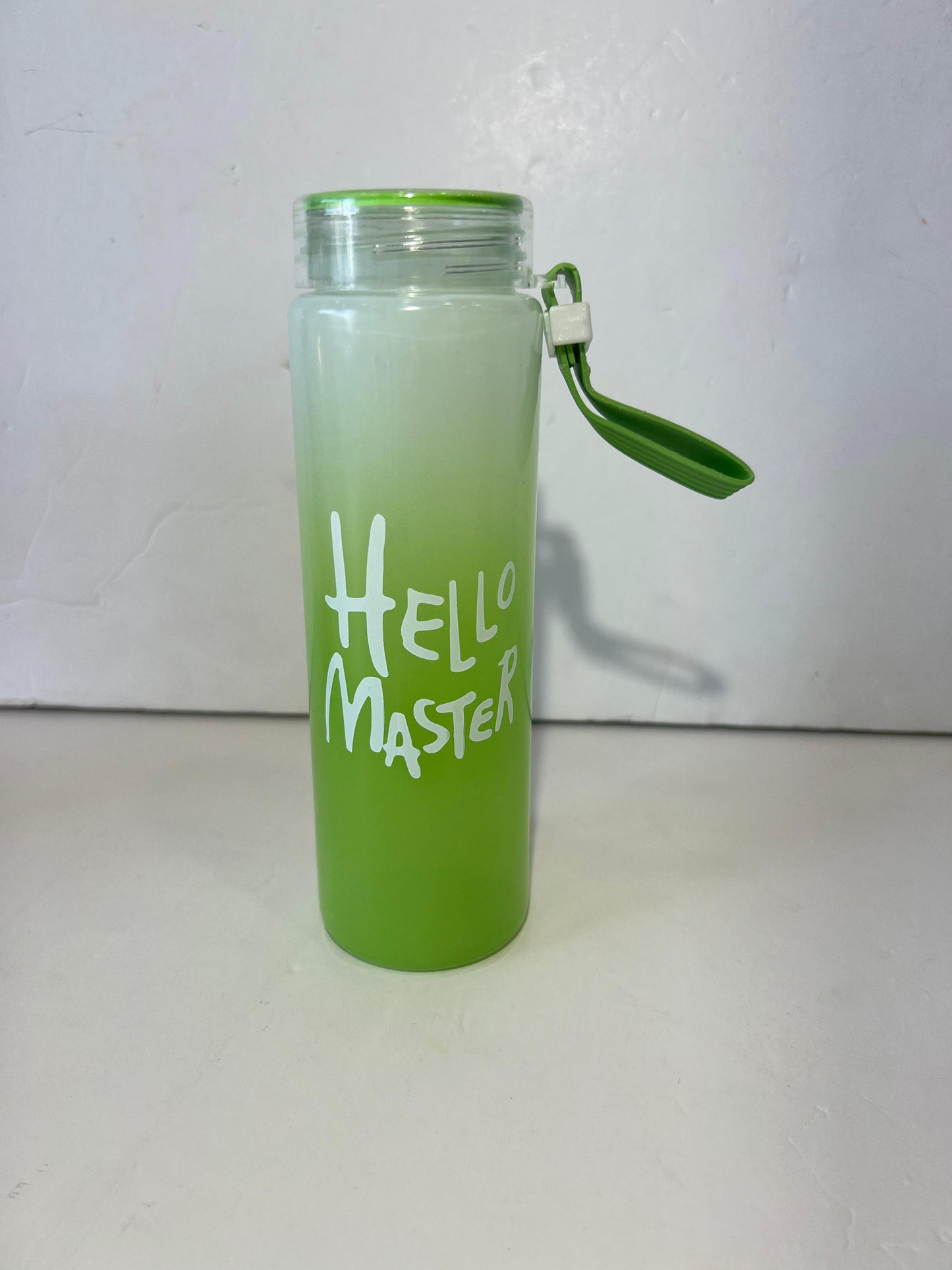 Master Glass Water Bottle with Airtight Cap Holder Strap, 480 ml
