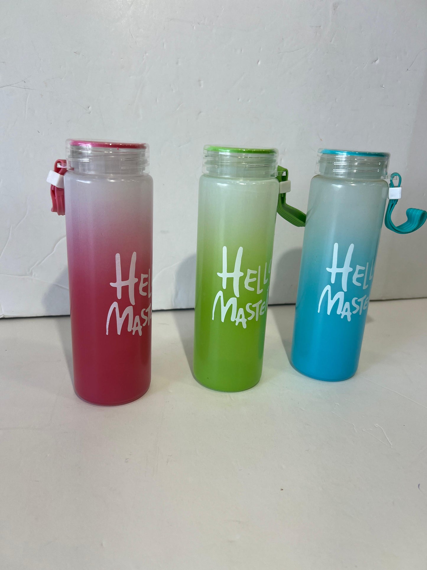 Master Glass Water Bottle with Airtight Cap Holder Strap, 480 ml
