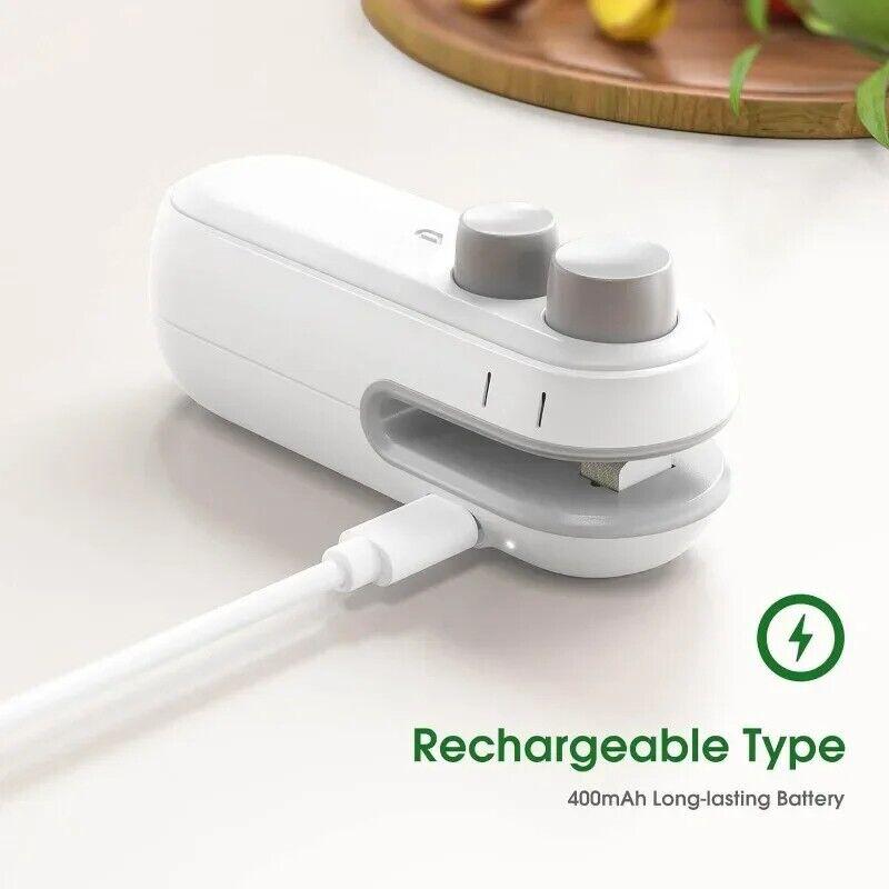 Cordless Handheld Food Vacuum Sealer mini Portable For Snacks heat seal Recharge