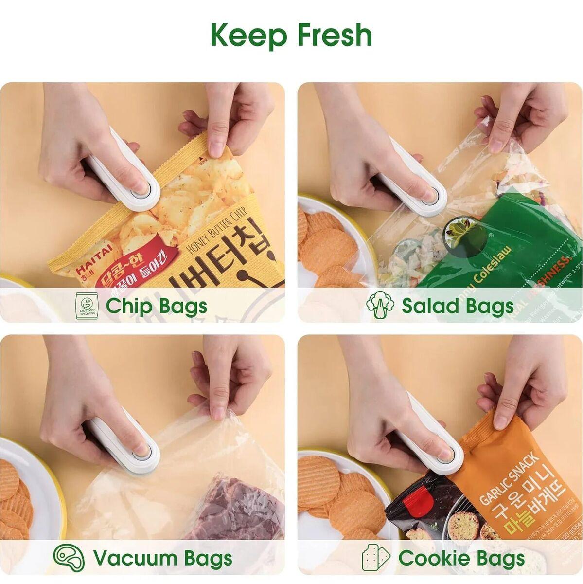 Cordless Handheld Food Vacuum Sealer mini Portable For Snacks heat seal Recharge