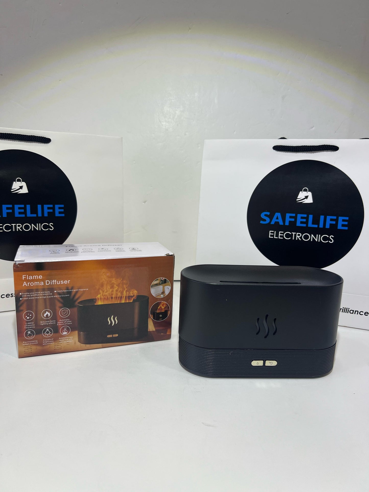 Desktop Humidifier, Sleep Aid, Dimmable Quiet Small Humidifier, Flame Light for Car, Office, Bedroom, Home &  Kitchen