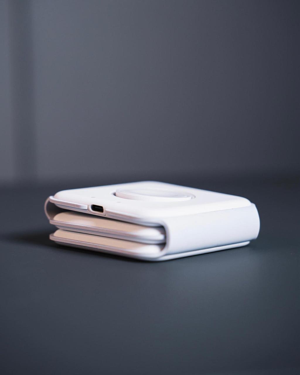 Wireless Charger, Mag-Safe Duo Charger, Foldable Wireless Charging Pad, Portable 3 in 1 Foldable Charging Dock for Samsung & Iphone iWatch ,Airpods