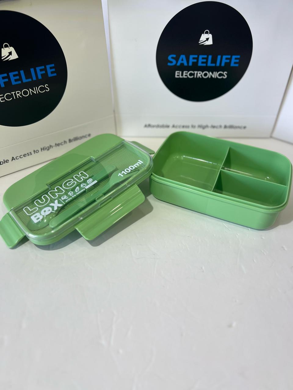 Lunch Box with fork and spoon