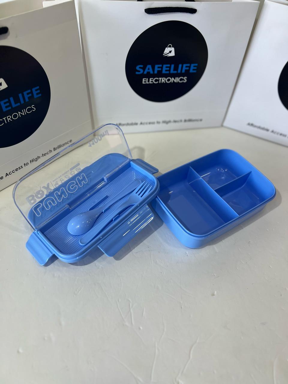 Lunch Box with fork and spoon