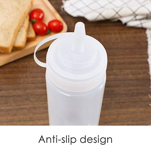 500 Ml Plastic Bottles with Caps, Condiment Bottles for Painting, Baking, Ketchup, Mustard, Mayonnaise, Oil and More