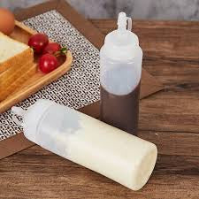 500 Ml Plastic Bottles with Caps, Condiment Bottles for Painting, Baking, Ketchup, Mustard, Mayonnaise, Oil and More
