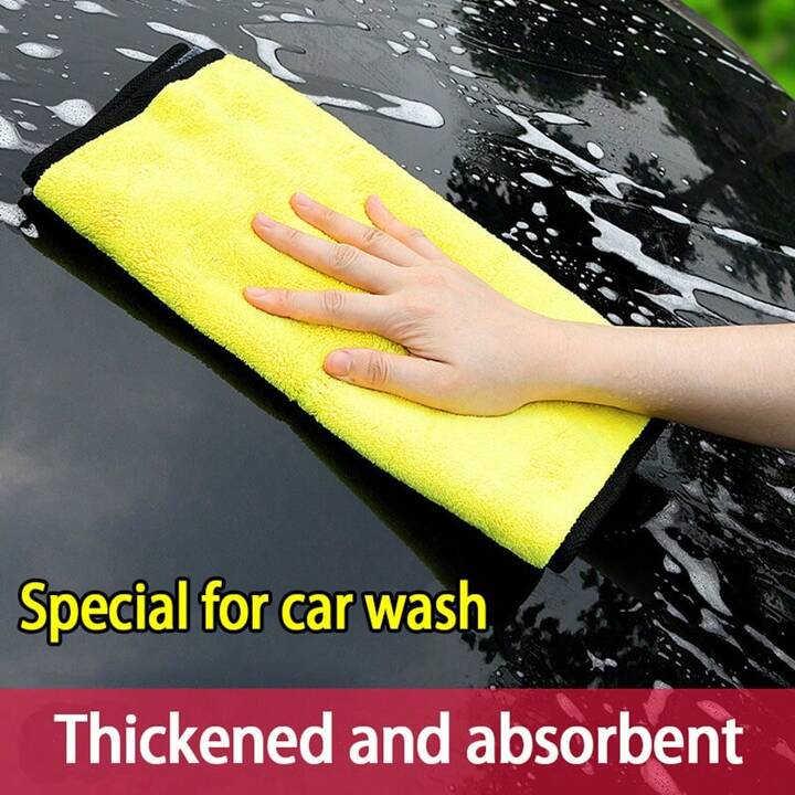 Coral Fleece Car Wash Towel Car Body Cleaning Beauty Tools Super Absorbent Drying Cloth Double-Sided Coral Velvet Clean Towels size 40*30 Cm