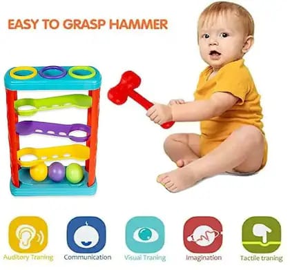 3 Layers Hammer Ball Toy, Motor Skills, Child Age group 0-3 Years