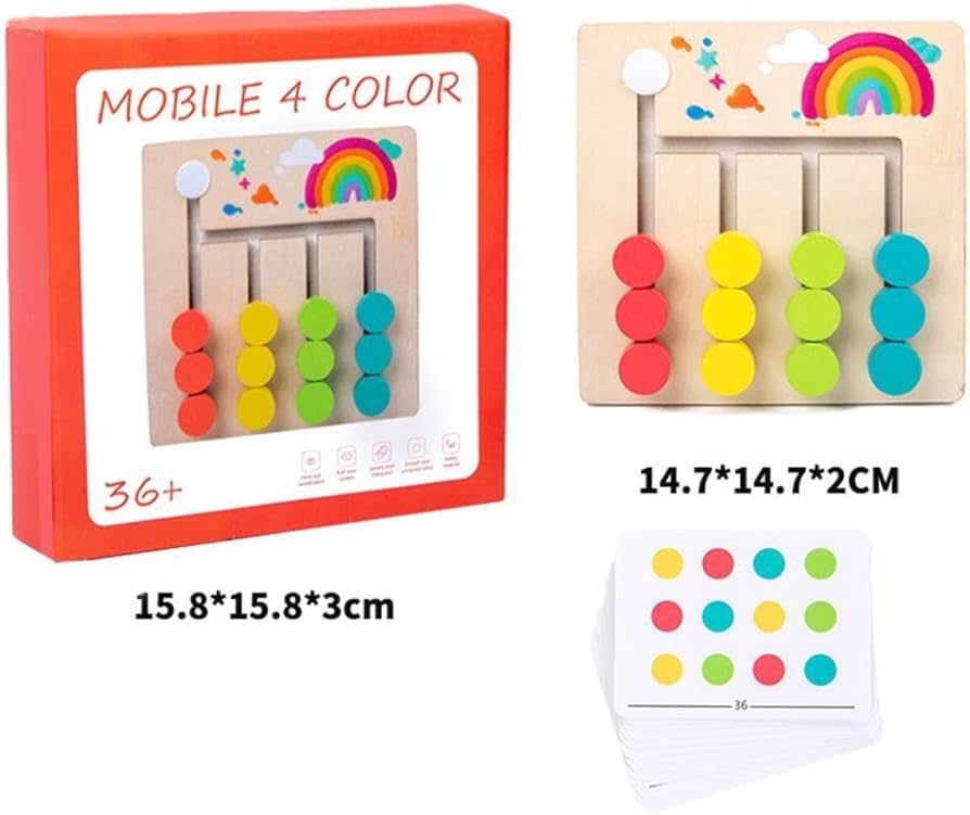 Learning Toys Slide Puzzle for Age 3 4 5 6 7 Years Old Boys Girls Mobile four color