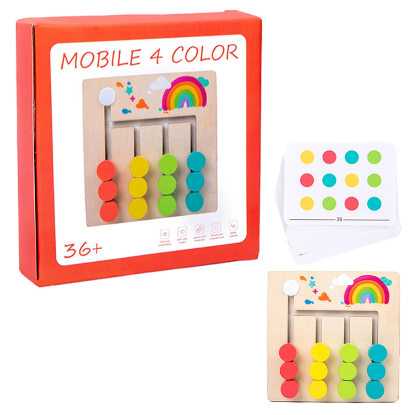 Learning Toys Slide Puzzle for Age 3 4 5 6 7 Years Old Boys Girls Mobile four color
