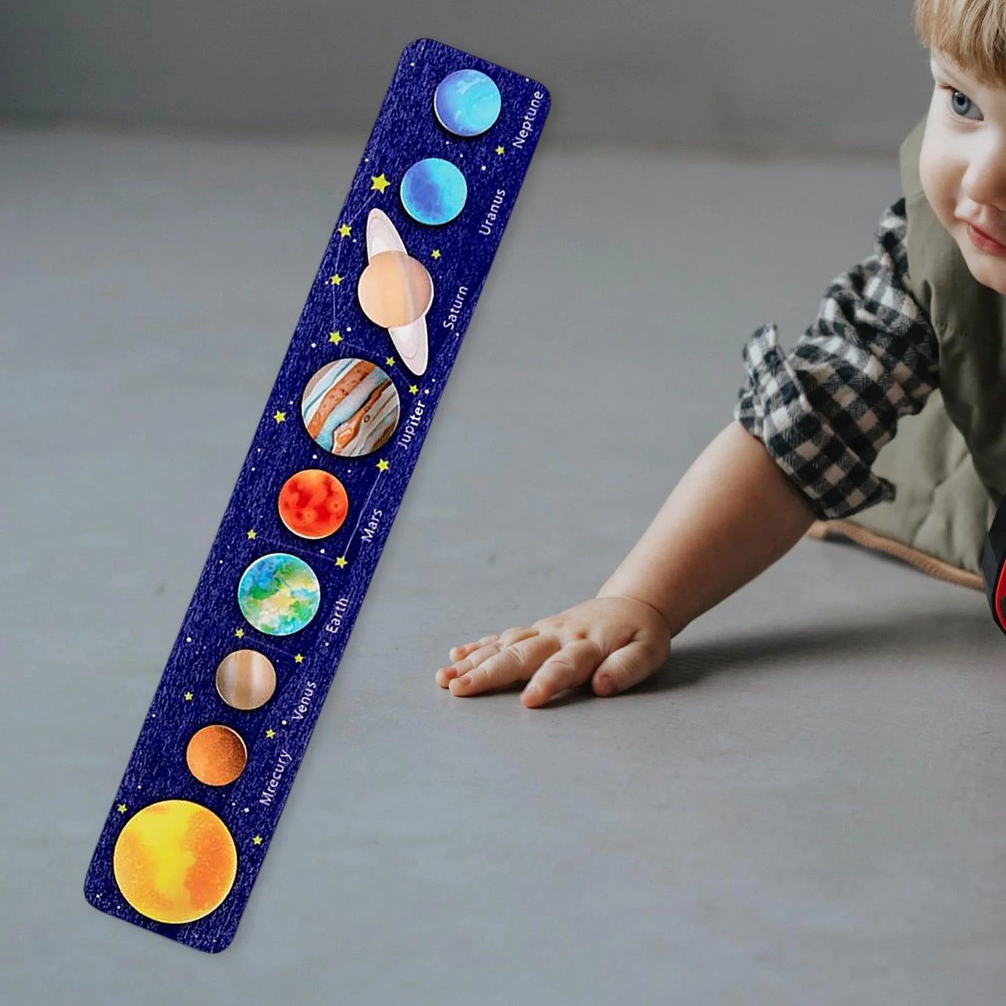 Toy wooden solar system Board, Planet kids Learning