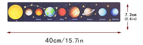 Toy wooden solar system Board, Planet kids Learning