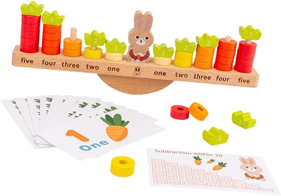 Balance Building Blocks,Rabbit Balance Math Counting Early Education Development