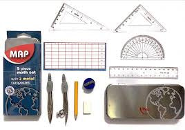 Map Mathematical Instruments Geometric Set Stationery Math Set Geometric Compass Box Architect