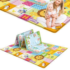 2 Sided Soft Foam Educational Kids Crawling Toy Game Picnic Play Mat | 90*120 CM