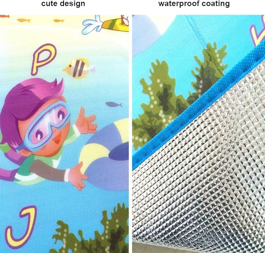 Waterproof Single Side Baby Play Crawl Floor Mat For Kids Picnic School Home (Size 180 X 115)