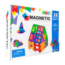 28 pcs Magnetic Tiles Set - 3D Magnet Building Blocks, Educational Construction Toys for Kids – Super Durable with Strong Magnets and Superior Color