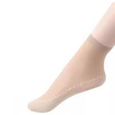 Ultra-Thin Transparent Skin Socks Women's Reinforced Toe