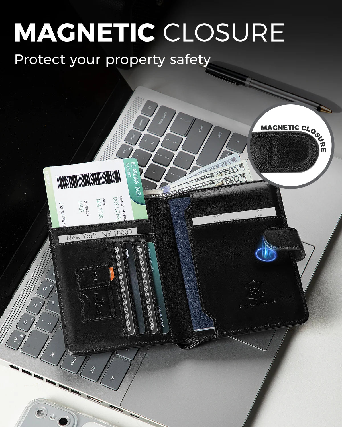 HOCO Passport tracket Wallet Travel Wallet with Find My Card Slot