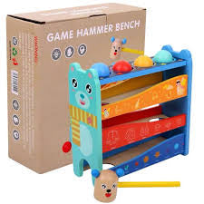 Wooden Game Hammer Bench, Educational Kids Toy