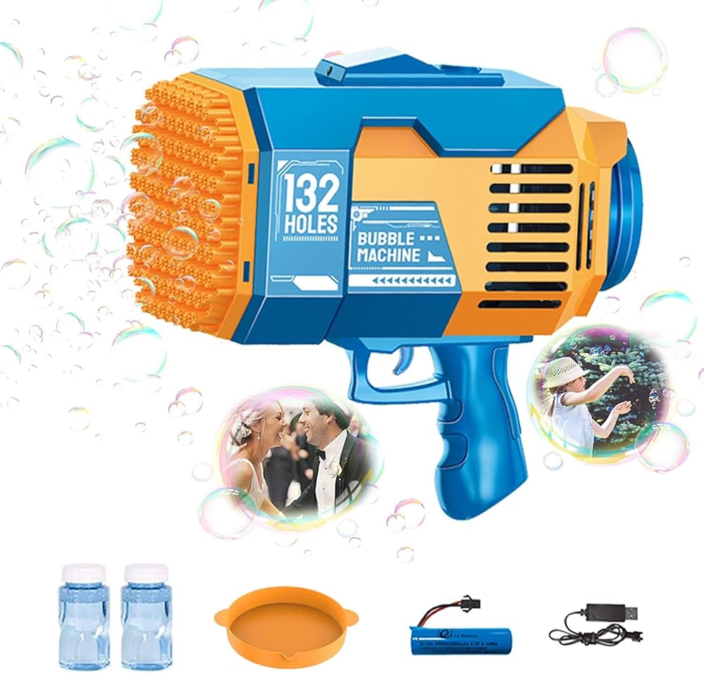 Bubble Rocket Machine , 132 Holes Electric Bazzukka