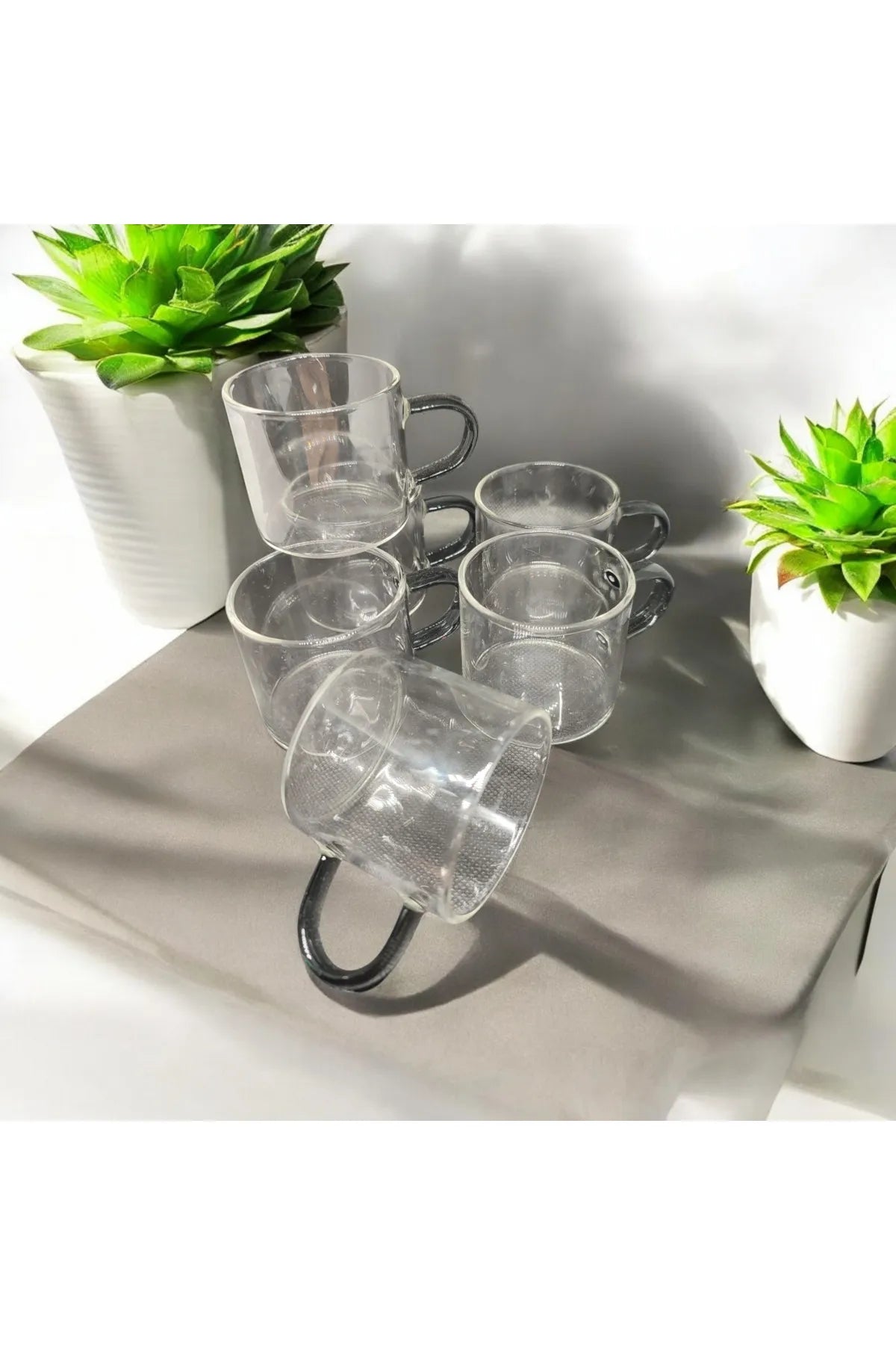 Clear Glass Coffee Cups set of 6 pcs