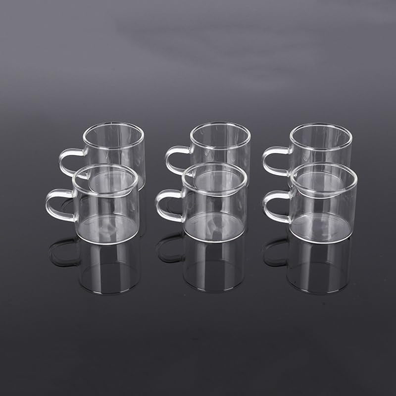 Clear Glass Coffee Cups set of 6 pcs