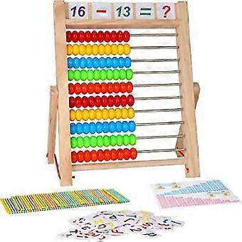 Multi-functional Wooden Learning Toy Calculator - Abacus and Counting Set