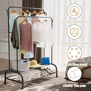 New Simple Floor Clothes Rack 4 Layers