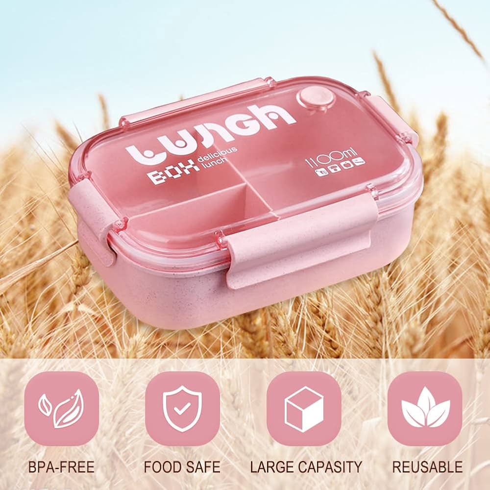 Lunch Box with fork and spoon