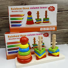 Rainbow Three Column Tower
