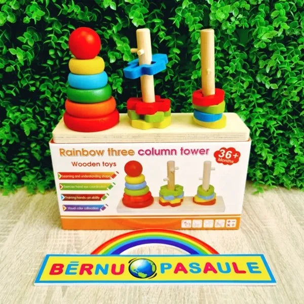 Rainbow Three Column Tower
