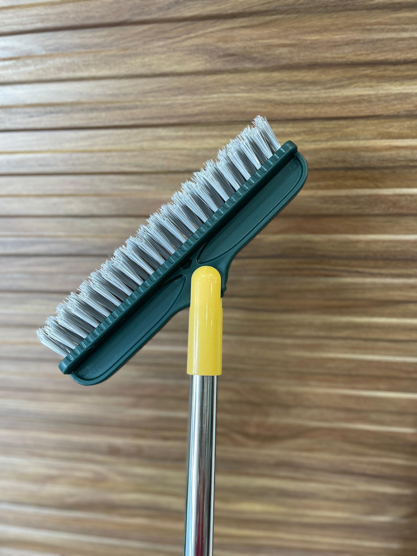 Cleaning Tool Bathroom Cleaning Brush with Wiper 2 in 1 Tiles Cleaning Brush Floor Scrub Bathroom Brush with Long Handle 120° Rotate Bathroom Disposable Plate