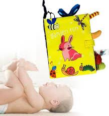 Soft Baby Books High Contrast Toy, Touch and Feel Crinkle Cloth Book Infant Toy with Non-Toxic Fabrics, Baby Shower, Thank You Gifts for Newborn Boys and Girls 0-6-12 Months (1 pc)