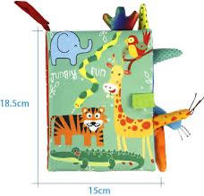 Soft Baby Books High Contrast Toy, Touch and Feel Crinkle Cloth Book Infant Toy with Non-Toxic Fabrics, Baby Shower, Thank You Gifts for Newborn Boys and Girls 0-6-12 Months (1 pc)