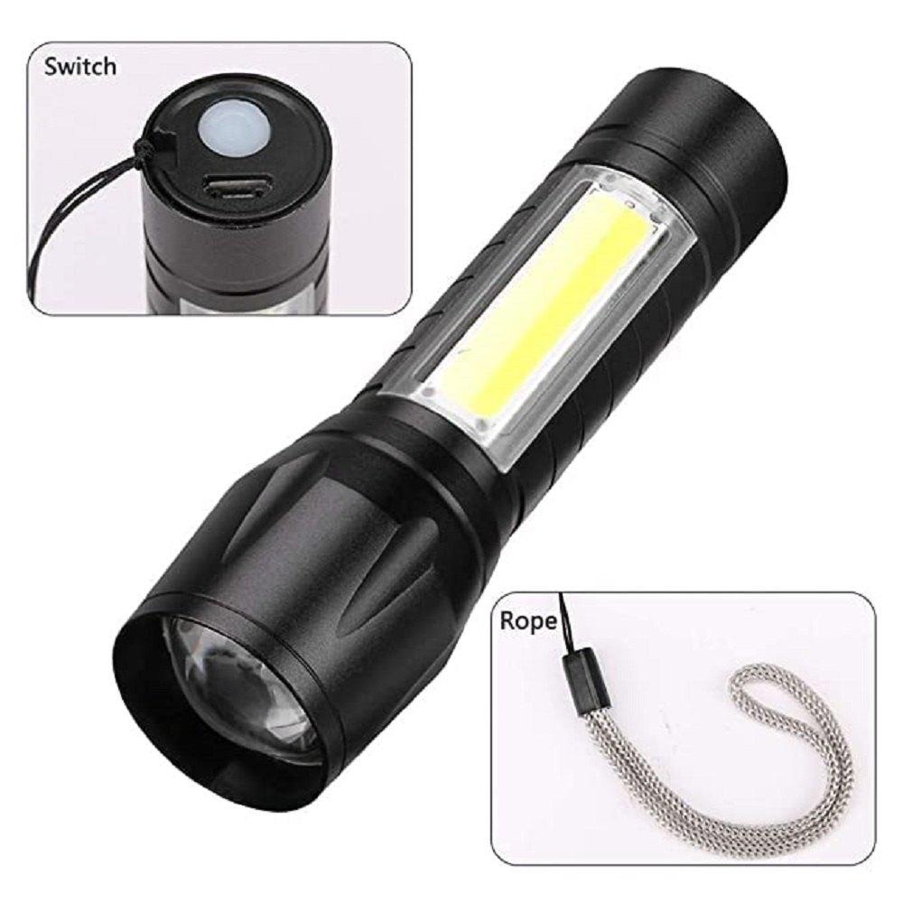 Portable Mini Torch Lamp Usb Led Flashlight Camping