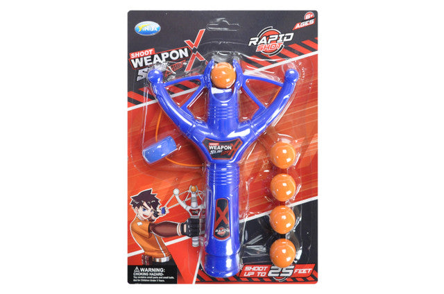 Rapid Shot Shoot Weapon Slingshot Game With 5 Pcs Foam Balls 169A