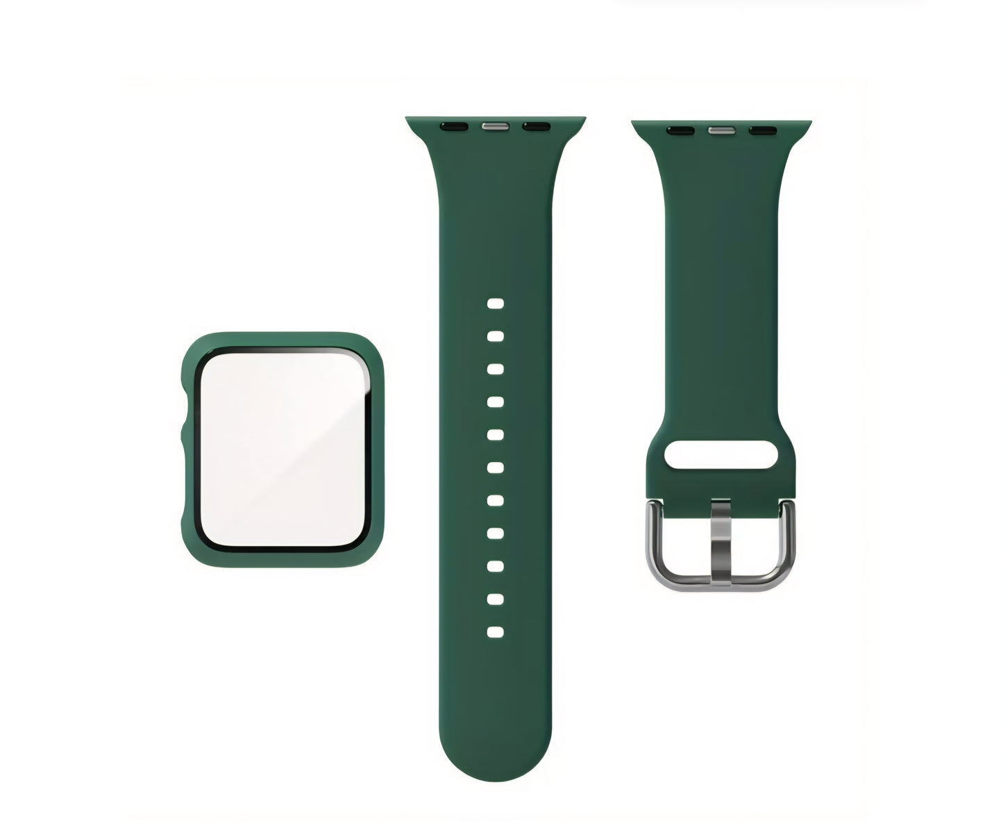 Screen Protection & Silicone Ocean Strap+Case 49mm / 45mm for iWatch Ultra for screen size 2.08 inches